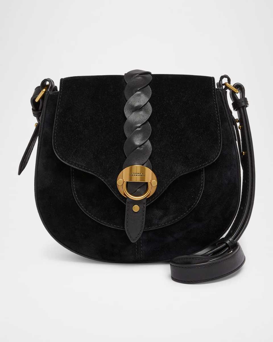 Altay Small Suede Saddle Crossbody Bag